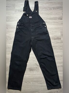 90s IKEDA overalls vintage made in Canada men’s XL black denim genuine classic